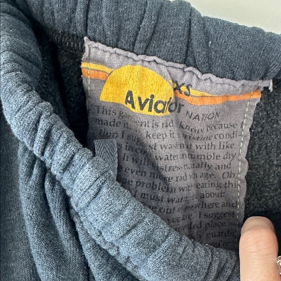 Aviator Nation Black Sweatpants with Rainbow Logo - Picture 2 of 3